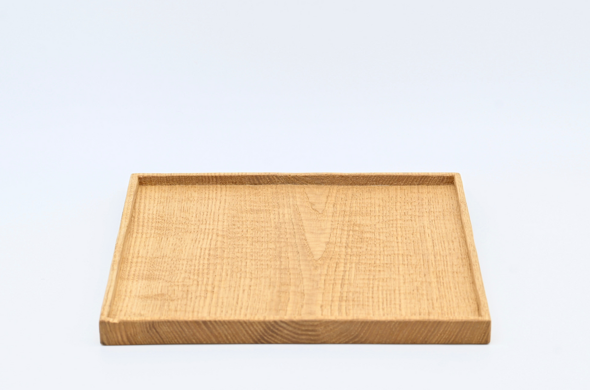 ki-nari 　彫目角盆 栗/ki-nari — Horime Square Tray / Chestnut (Kuri)