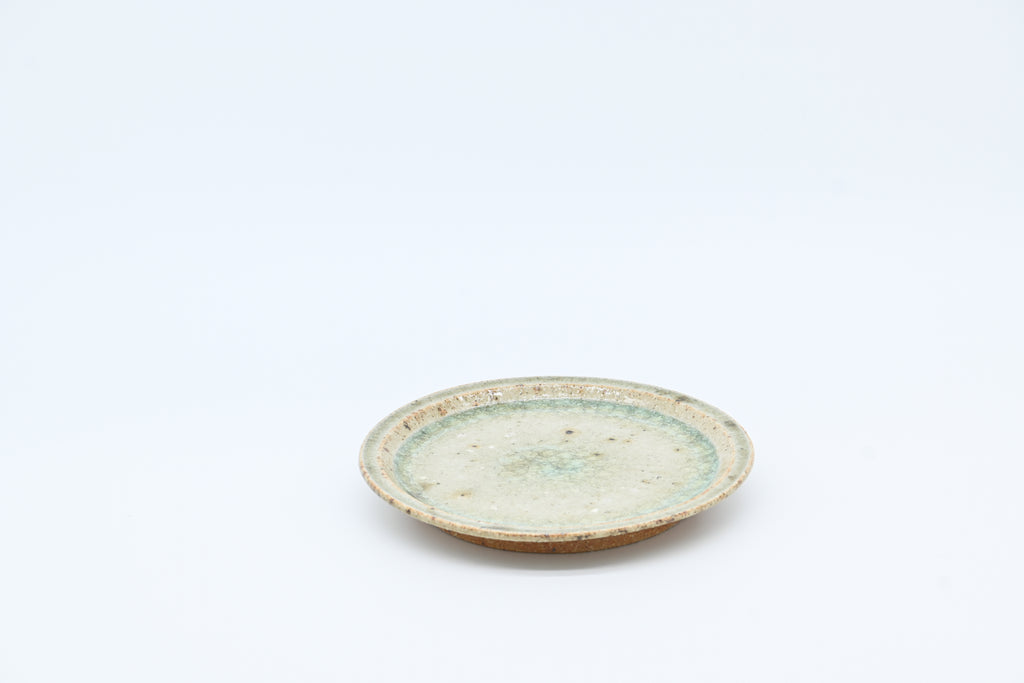 宮城陶器　5寸リムプレート（青磁釉）/ Miyagi Toki — 5-sun Rim Plate / Celadon Glaze (Seiji-yu)