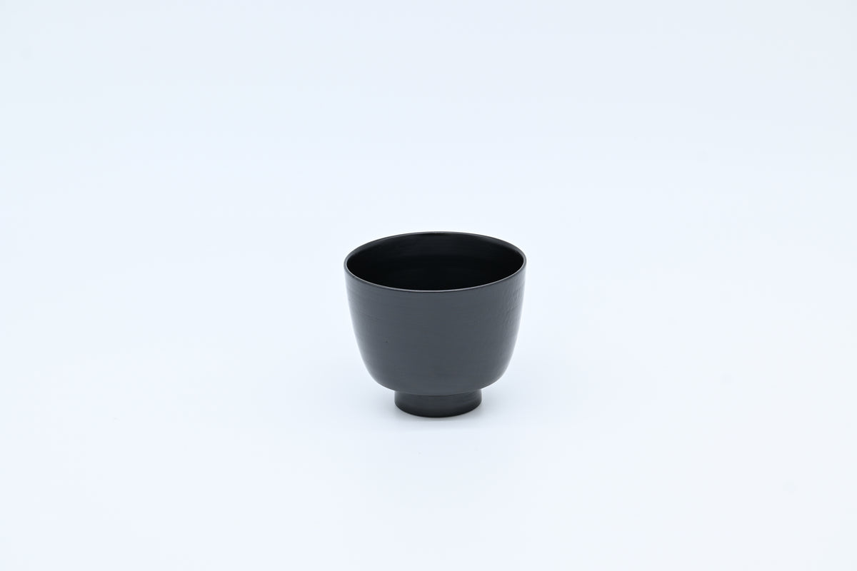 木漆工とけし　 壺椀　黒（小高)/Moku-Shikko Tokeshi — Tsubowan Bowl (Small/Tall) / Black