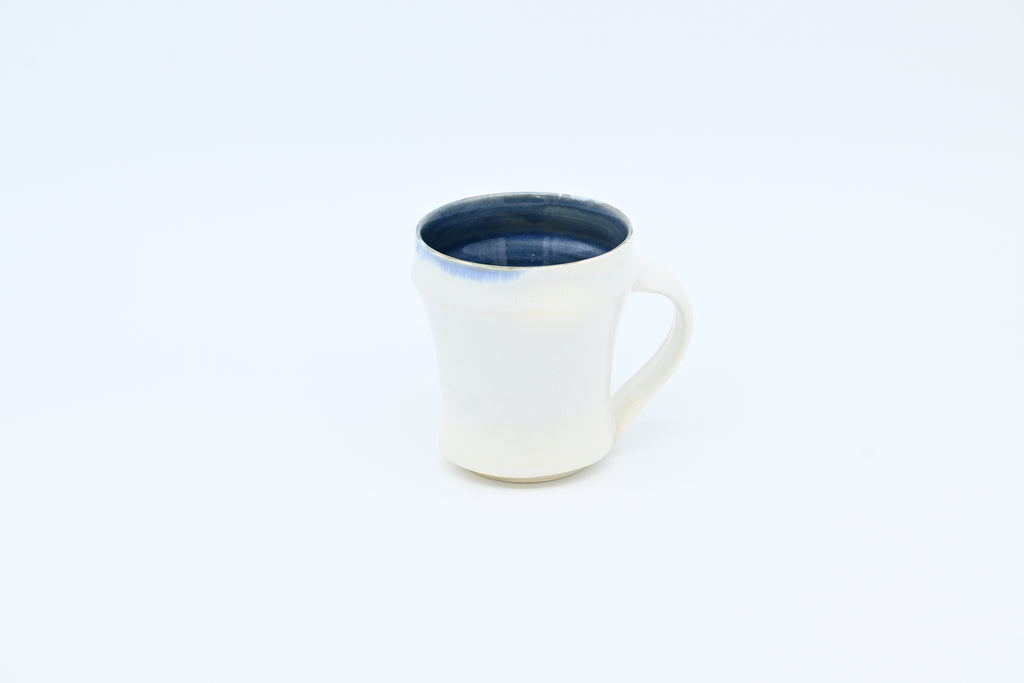 monohanako 陶器 トールバンブーマグ　白/ブルージーンズ　monohanako — Tall Bamboo Mug / White & Blue Jeans