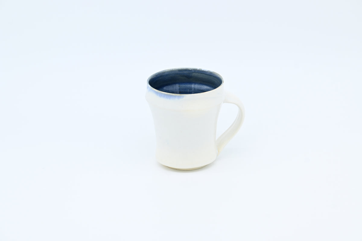 monohanako 陶器 トールバンブーマグ　白/ブルージーンズ　monohanako — Tall Bamboo Mug / White & Blue Jeans