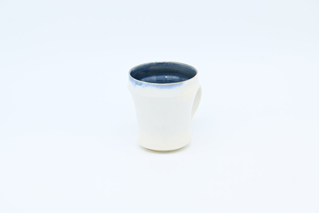 monohanako 陶器 トールバンブーマグ　白/ブルージーンズ　monohanako — Tall Bamboo Mug / White & Blue Jeans
