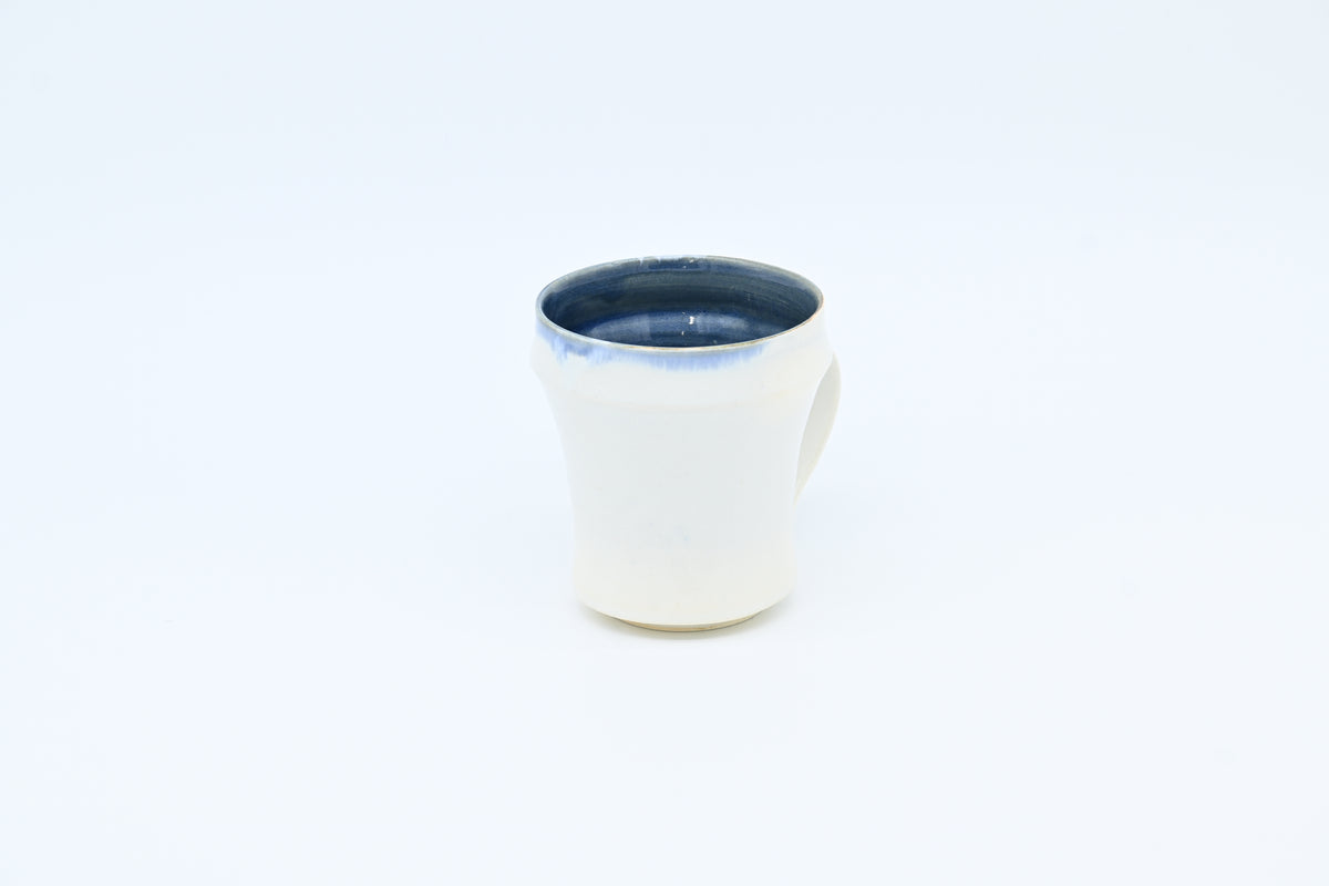 monohanako 陶器 トールバンブーマグ　白/ブルージーンズ　monohanako — Tall Bamboo Mug / White & Blue Jeans