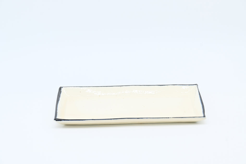monohanako 陶器 長方板皿　M/ブルー皮鯨　/monohanako — Rectangular Plate (M) / Blue Kawakujira